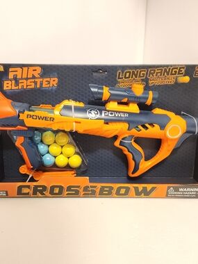 Air Blaster Kids Crossbow Toy - Orange and Navy